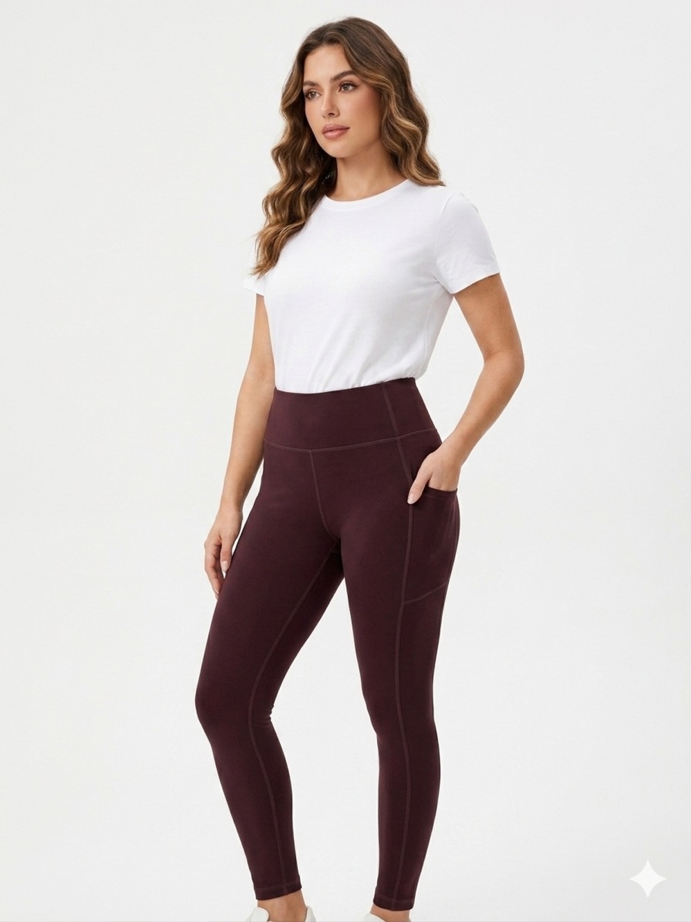 Running Girl Women's High-Waist Athletic Leggings Size Large